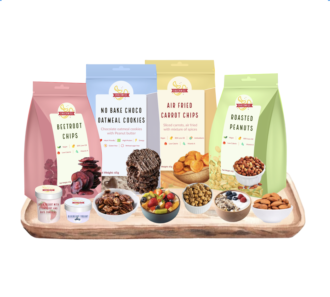 Basket of healthy snacks